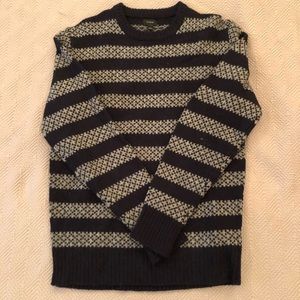 Men’s J. Crew Navy Striped Sweater Small